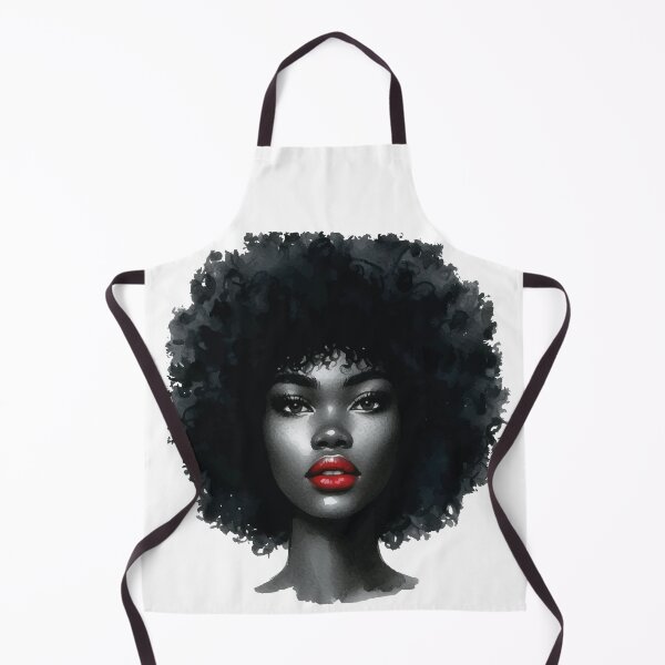 Item preview, Mulher negra cabelo afro, pele negra, boca vermelha designed and sold by GirlaineSQ.