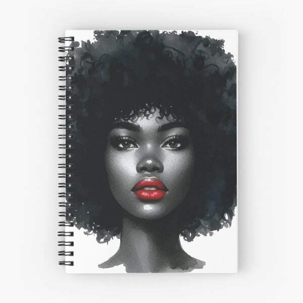 Item preview, Mulher negra cabelo afro, pele negra, boca vermelha designed and sold by GirlaineSQ.