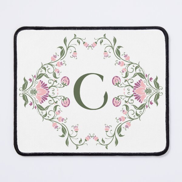 Item preview, Floral Initial Framed Monogram C designed and sold by funbynikki.