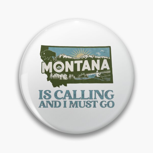 Item preview, Travel quote Montana is calling and I must go: Vintage Montana travel poster – Retro adventure and nature designed and sold by pod24.