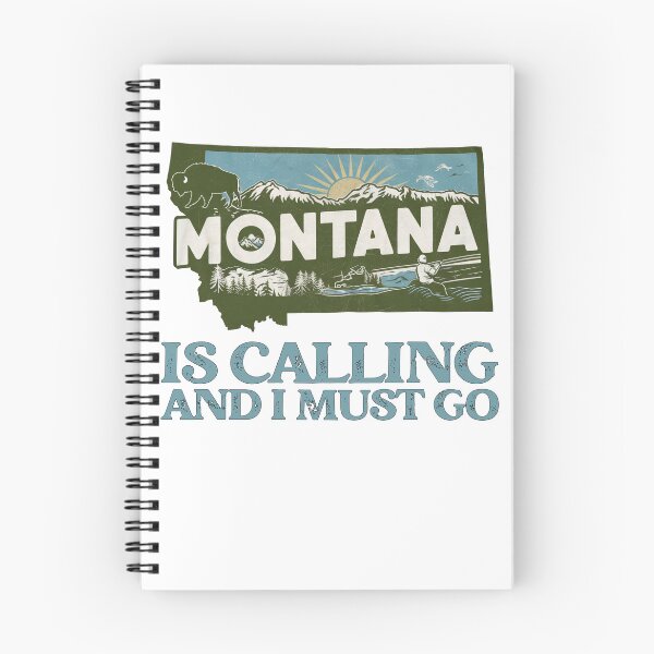 Item preview, Travel quote Montana is calling and I must go: Vintage Montana travel poster – Retro adventure and nature designed and sold by pod24.