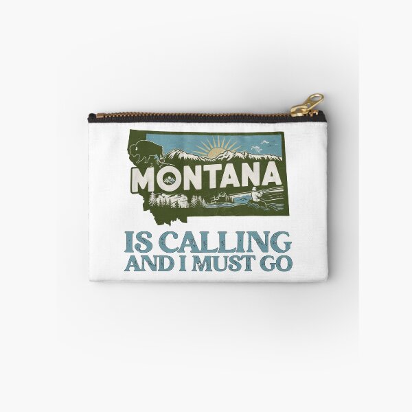 Item preview, Travel quote Montana is calling and I must go: Vintage Montana travel poster – Retro adventure and nature designed and sold by pod24.