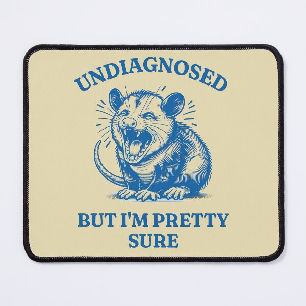 Item preview, funny screaming opossum meme designed and sold by Mildly Mystic.