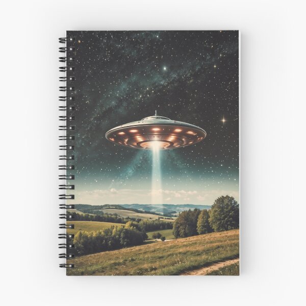 Item preview, UFO over field emitting light designed and sold by CreativPurpose.