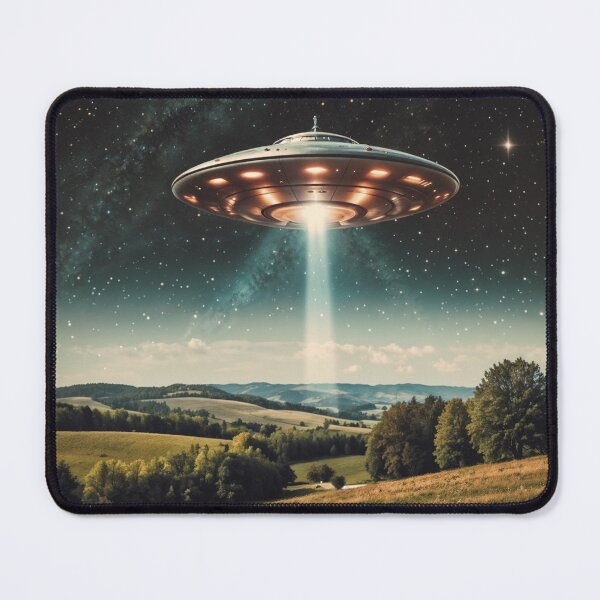 Item preview, UFO over field emitting light designed and sold by CreativPurpose.