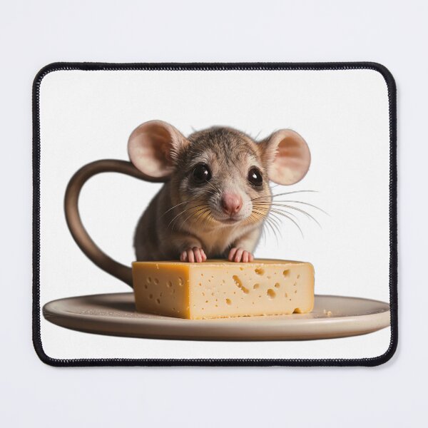 Item preview, mouse & cheese, realistic digital art designed and sold by Creative88Art.