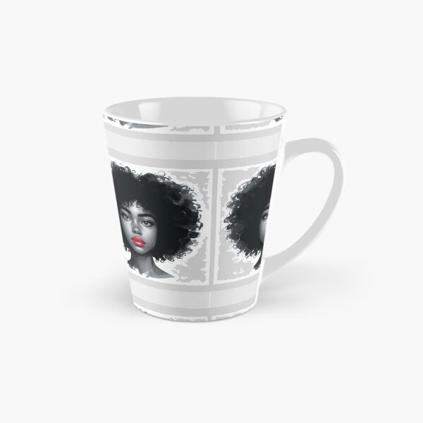 Item preview, Mulher negra cabelo afro, pele negra, boca vermelha, olho castanho designed and sold by GirlaineSQ.