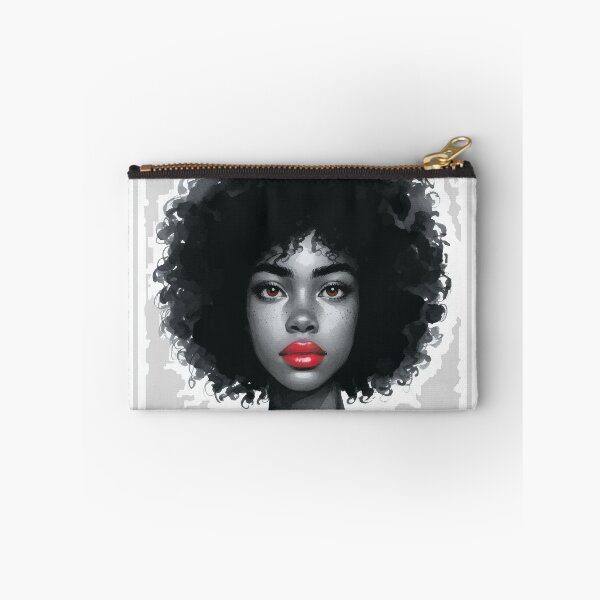 Item preview, Mulher negra cabelo afro, pele negra, boca vermelha, olho castanho designed and sold by GirlaineSQ.