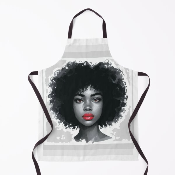 Item preview, Mulher negra cabelo afro, pele negra, boca vermelha, olho castanho designed and sold by GirlaineSQ.