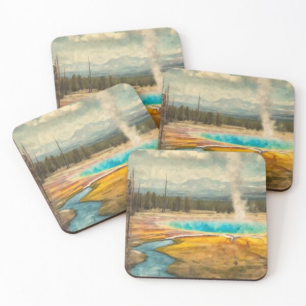 Artikelvorschau, Yellowstone Park, Aquarell entworfen und verkauft von TrendyGenZArt.
