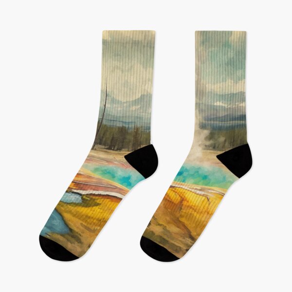 Item preview, Yellowstone Park, watercolor designed and sold by TrendyGenZArt.