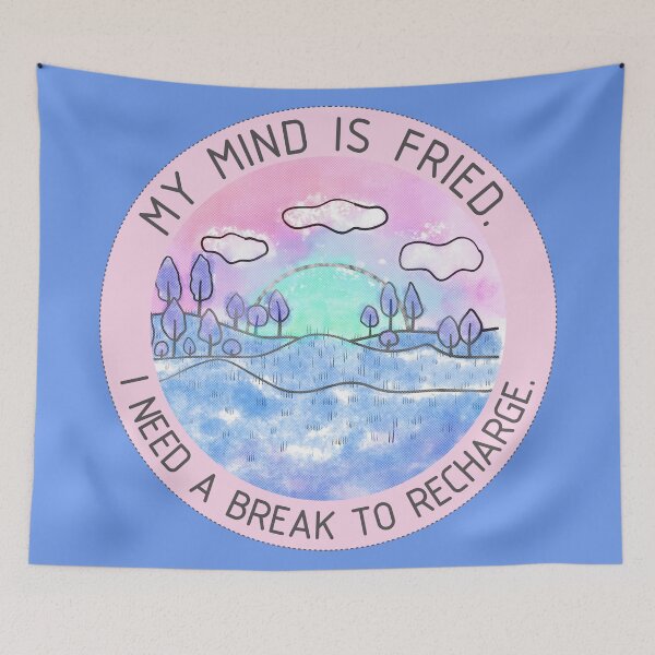 Item preview, My mind is fried. I need a break to recharge. Funny holiday picture/4 designed and sold by My-fake-places.