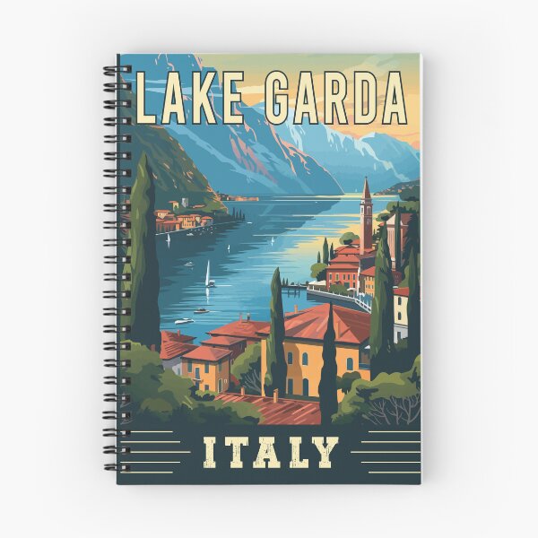 Item preview, Experience the Beauty of Lake Garda in Italy Vintage Travel Art designed and sold by turtlestart.