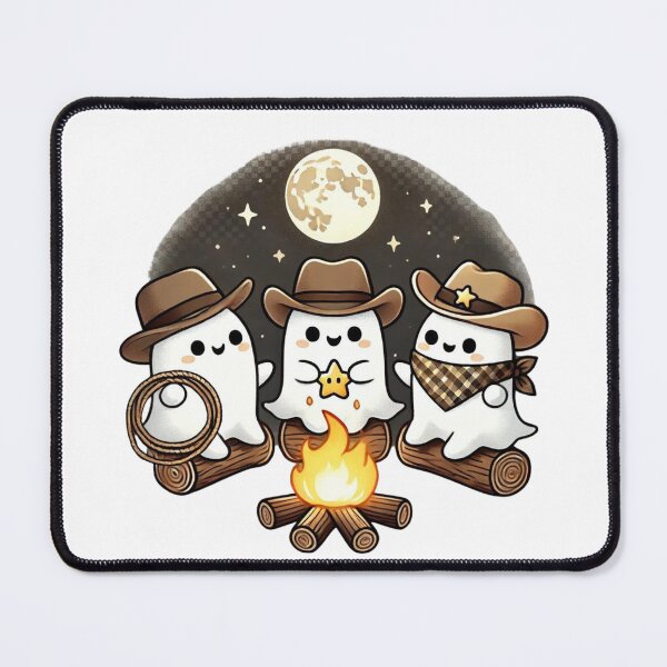 Item preview, Cowboy Ghost Campfire Halloween designed and sold by BlankCanvasHaHa.