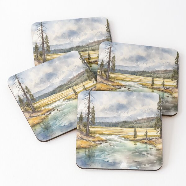 Artikelvorschau, Yellowstone Park, Aquarell entworfen und verkauft von TrendyGenZArt.