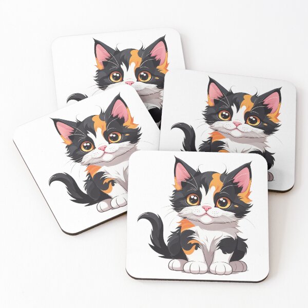 Item preview, Cute tricolor cat, calico, tortoiseshell designed and sold by sebastienbaudry.
