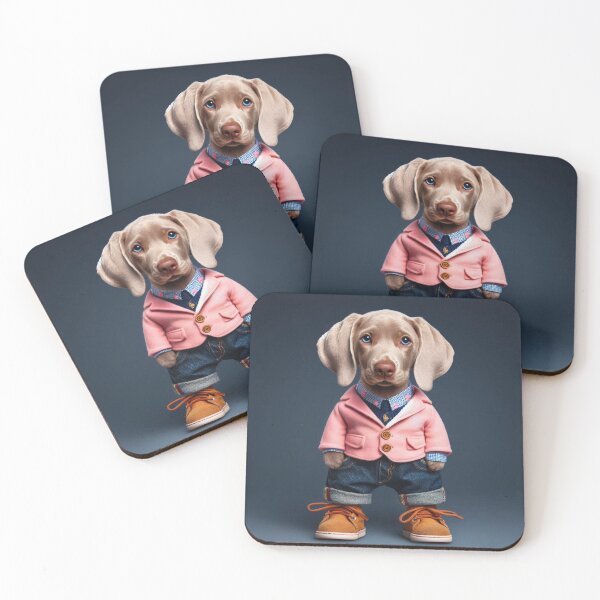 Item preview, Weimaraner Girl in Pink, Design Nr. 42 designed and sold by WeimTrails.