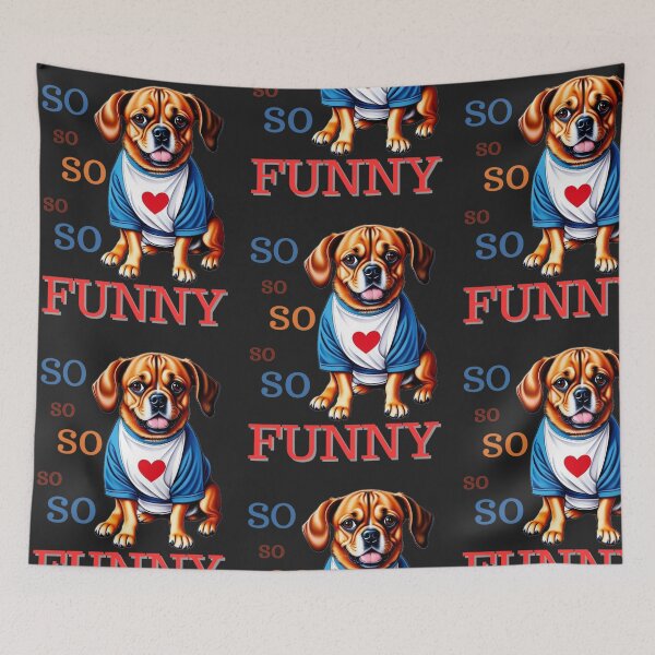 Item preview, Adorable T-shirt with a Dog and the Inscription 'So Funny designed and sold by Wroneczka.