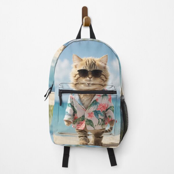 Item preview, Beach-Ready Cat: Hawaiian Vibes and Sunglasses designed and sold by Khala.