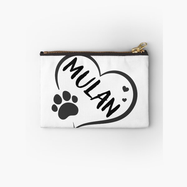 Item preview, Mulan name in a heart with a paw, great gift for dog or cat owners designed and sold by OCS1337.