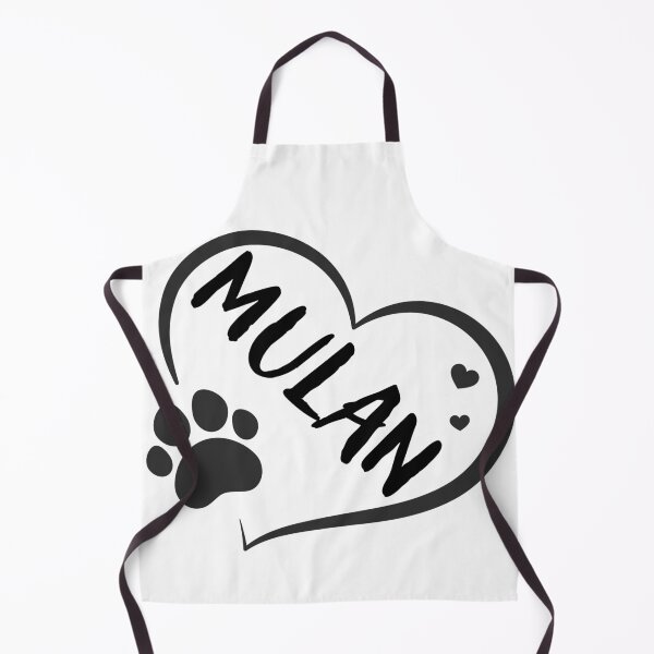 Item preview, Mulan name in a heart with a paw, great gift for dog or cat owners designed and sold by OCS1337.