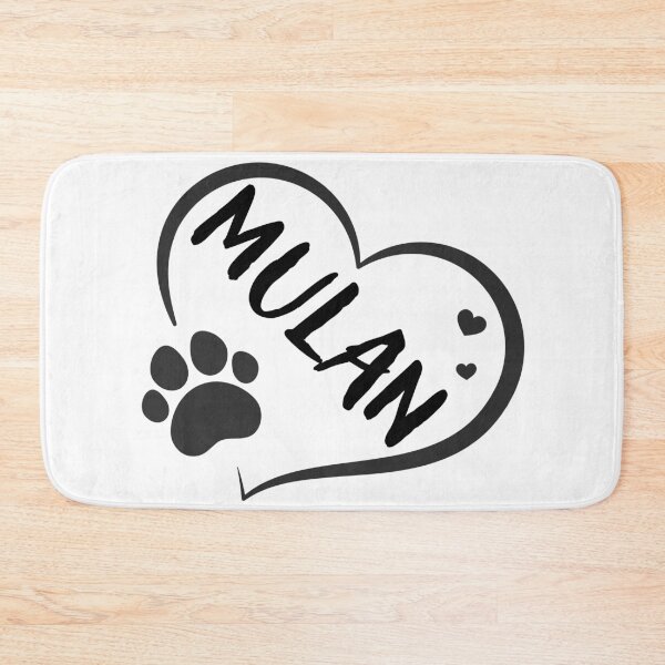 Item preview, Mulan name in a heart with a paw, great gift for dog or cat owners designed and sold by OCS1337.