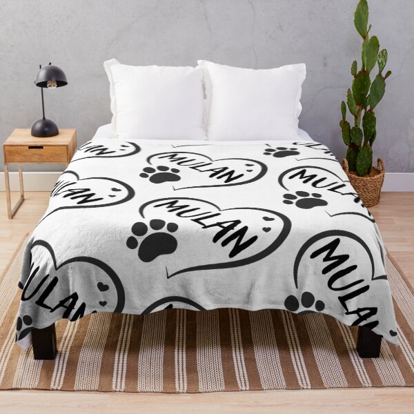 Item preview, Mulan name in a heart with a paw, great gift for dog or cat owners designed and sold by OCS1337.