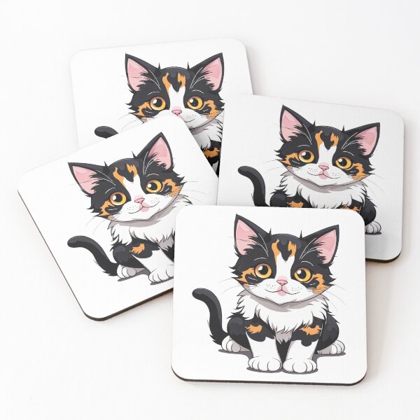 Item preview, Cute tricolor cat, calico, tortoiseshell designed and sold by sebastienbaudry.