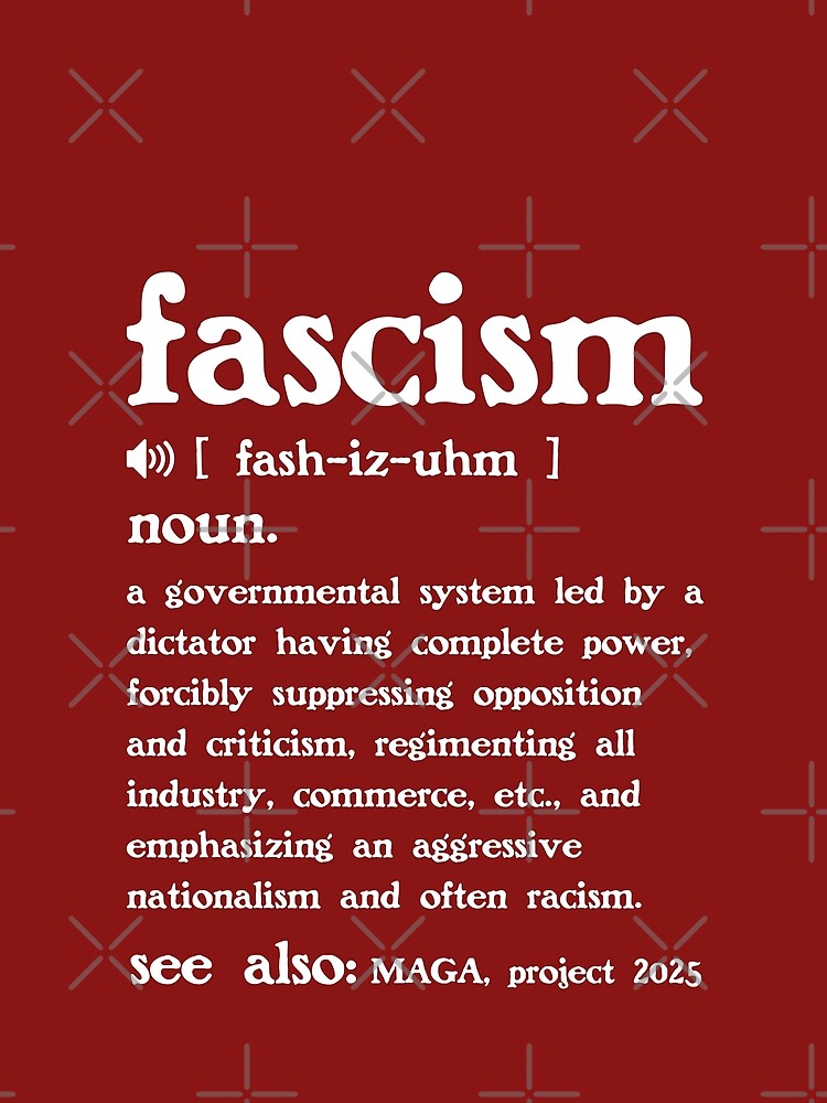 Imagen 5 de 5, Camiseta gráfica con la obra La definición de fascismo, diseñada y vendida por unhingedheather.