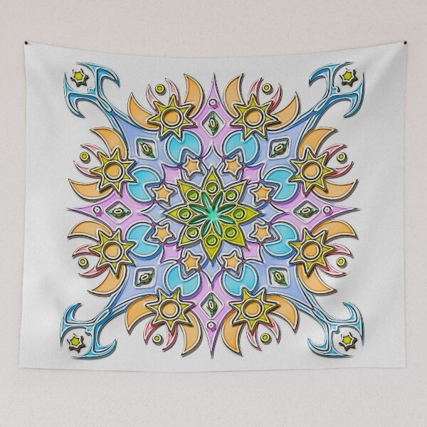 Item preview, Mandala 03 BIG - 4 angels - light colors designed and sold by extramuros-cf.