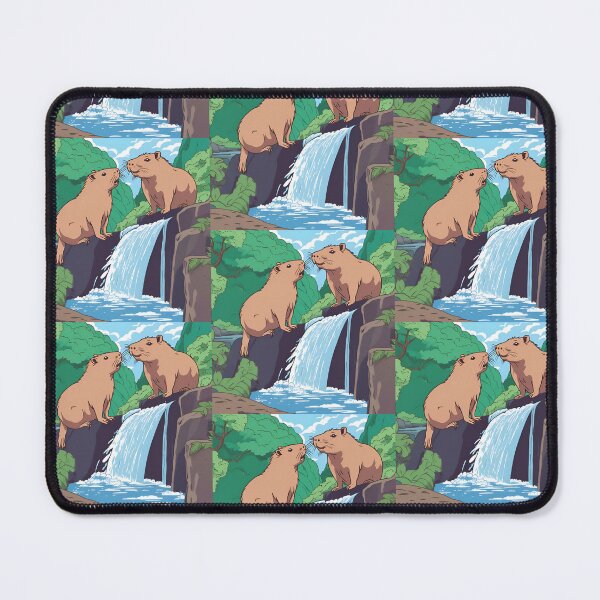 Item preview, CAPYBARAS OVER THE WATERFALL, CAPYBARA designed and sold by GOLDENGARDENART.