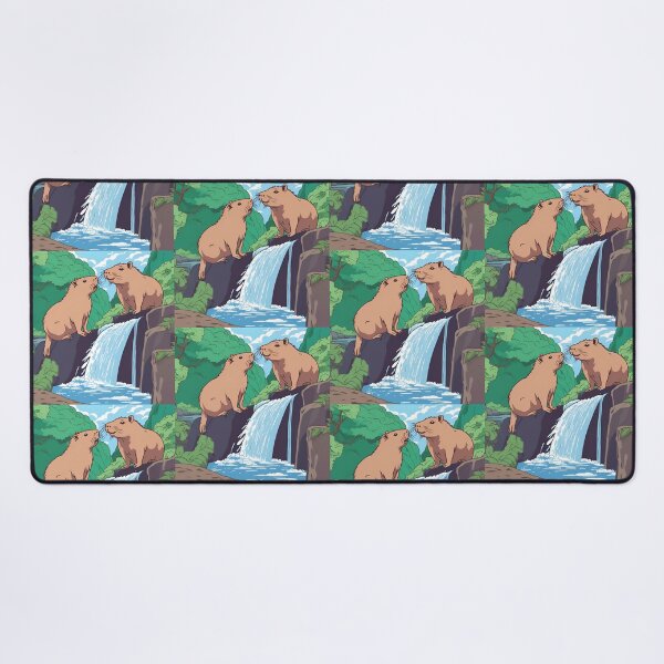 Item preview, CAPYBARAS OVER THE WATERFALL, CAPYBARA designed and sold by GOLDENGARDENART.
