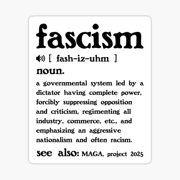 Item preview, The Definition of Fascism designed and sold by Unhinged Heather.