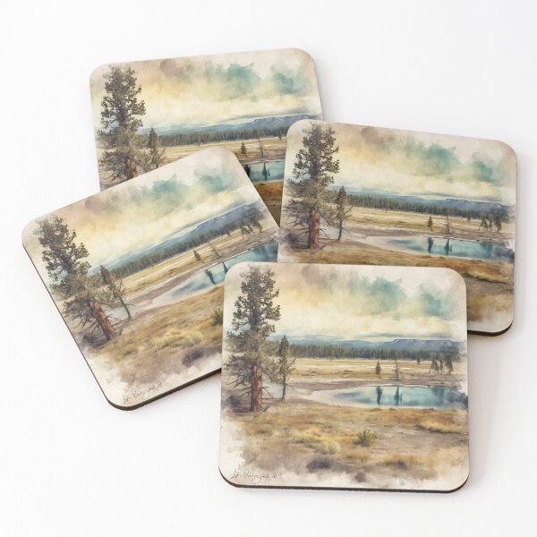 Artikelvorschau, Yellowstone Park, Aquarell entworfen und verkauft von TrendyGenZArt.