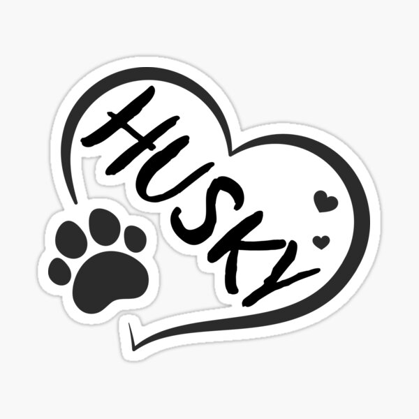 Item preview, Husky name in a heart with a paw, great gift for dog or cat owners designed and sold by OCS1337.