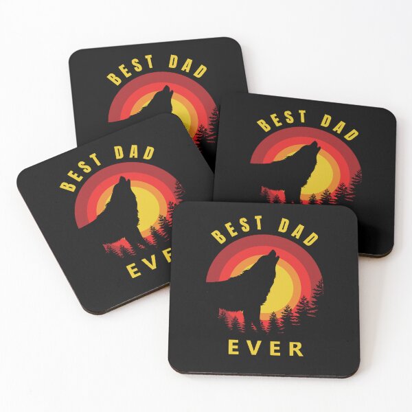 Item preview, Best Dad Ever Coyote Wolf Sunset designed and sold by LindaCooke.