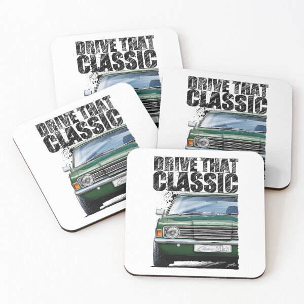 Item preview, Drive That Classic featuring the Ford Cortina Mk3 in green . (light coloured background) designed and sold by Petrolhead T-Shirts and Art.