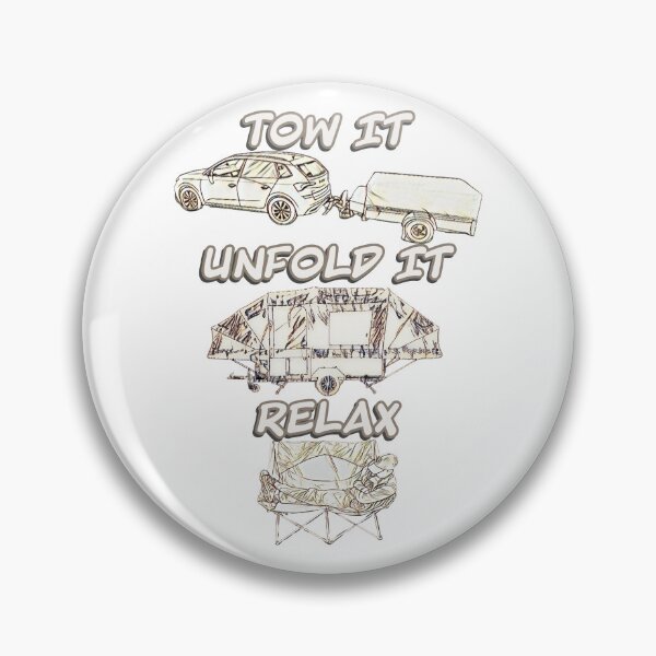 Item preview, Tow it, Unfold it, Relax - Gold Trailer Tent designed and sold by BeccaAelishe.