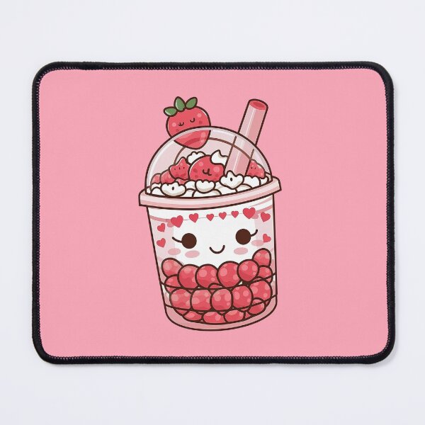 Item preview, Cute Strawberry Bubble Tea Kawaii designed and sold by canvadreamer444.