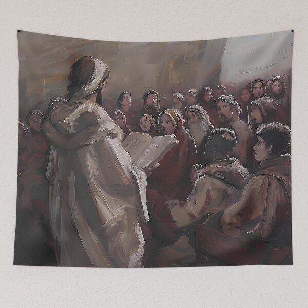 Item preview, Jesus Reading from the Scroll designed and sold by LivingArtClips.