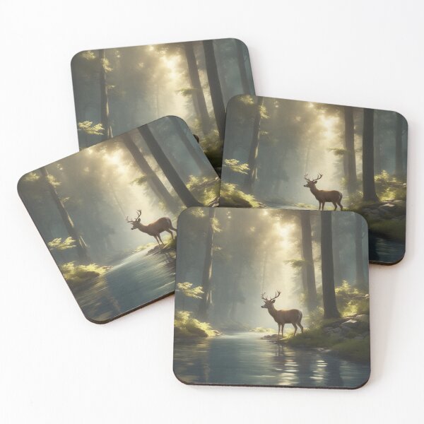 Item preview, Deer by the lake designed and sold by The Print Collective.
