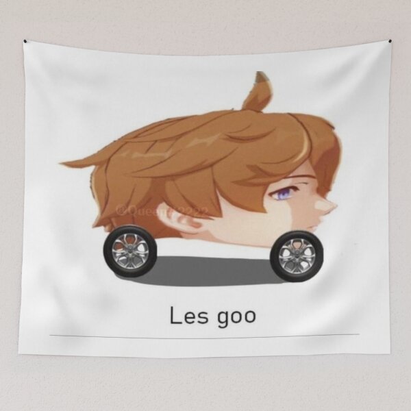 Item preview, genshin childe sticker shower curtain tapestry designed and sold by sersidom.