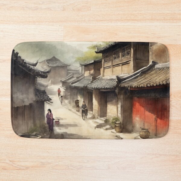 Item preview, Chinese village,original art,watercolor designed and sold by TrendyGenZArt.