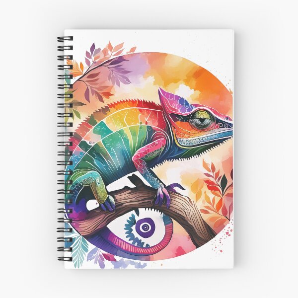 Item preview, Multicolored chameleon on its branch designed and sold by Shop-Oceania.