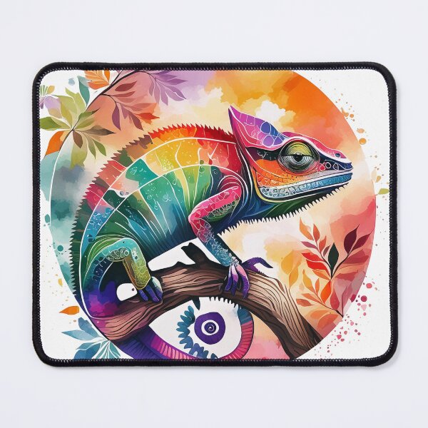 Item preview, Multicolored chameleon on its branch designed and sold by Shop-Oceania.