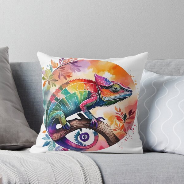 Item preview, Multicolored chameleon on its branch designed and sold by Shop-Oceania.
