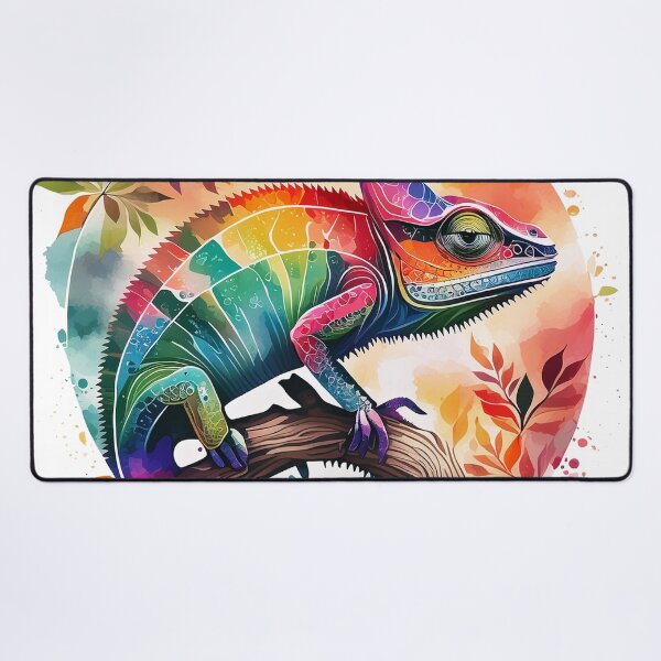 Item preview, Multicolored chameleon on its branch designed and sold by Shop-Oceania.
