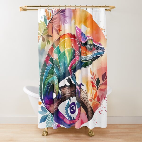 Item preview, Multicolored chameleon on its branch designed and sold by Shop-Oceania.
