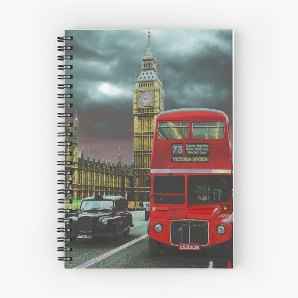 Item preview, Red double-decker bus with Big Ben in the background designed and sold by Artessie.