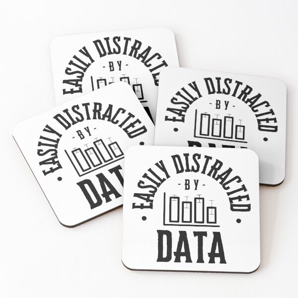 Item preview, Easily Distracted By Data - Funny Data Scientist | Funny Data Analyst | Data Lover | Statistics Humor | Data Ninja designed and sold by jadedscientist.